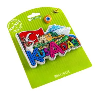 Kuşadası Temalı Kartonetli Uv Polyester Magnet - 6