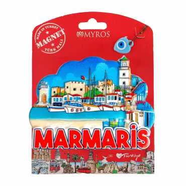 Marmaris Temalı Kartonetli Uv Polyester Magnet
