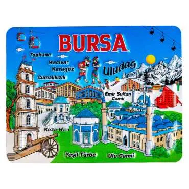 Bursa Temalı Kabartma Pvc Magnet 70*90 Mm