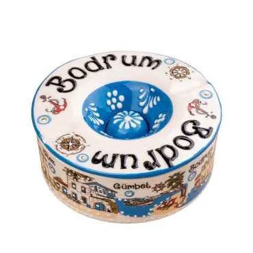 Bodrum Temalı Yöresel Kapaklı Büyük Küllük 115*55 Mm - Standart - 2