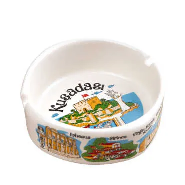 Kuşadası Temalı Yöresel Büyük Küllük 100*40 Mm - (Beyaz A) - 3