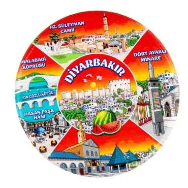 Diyarbakır Temalı MYROS UV YUVARLAK BARDAKALTI 110 MM - 5