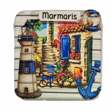 Marmaris Temalı Myros Yöresel Polyester Magnet
