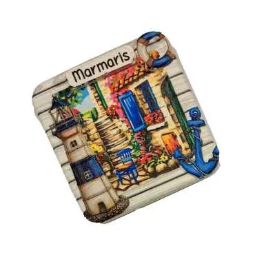 Marmaris Temalı Myros Yöresel Polyester Magnet - 2