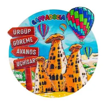 Kapadokya Temalı MYROS 20 CM UV POLYESTER TABAK - 5