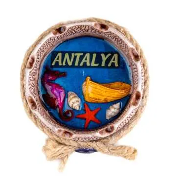 Antalya Temalı İPLİ YUVARLAK POLYESTER KÜÇÜK KÜLLÜK - Standart - 2