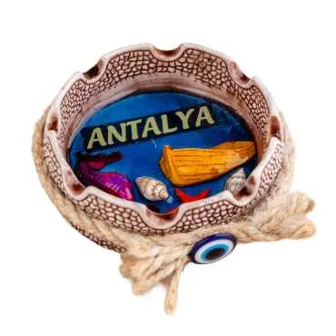 Antalya Temalı İPLİ YUVARLAK POLYESTER KÜÇÜK KÜLLÜK - Standart - 4