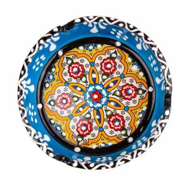 Çini Büyük Klasik Özel Kabartma Küllük - 3