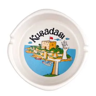 Kuşadası Temalı Yöresel Büyük Küllük 100*40 Mm - (Beyaz A)