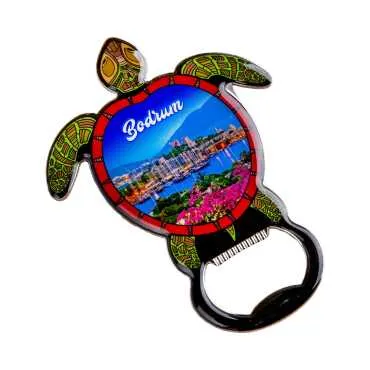 Bodrum Temalı Myros Metal Kaplumbağa Açacak Magnet 103x75 mm - 4