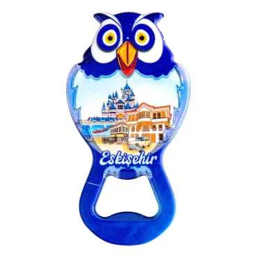 Eskişehir Temalı Myros Metal Baykuş Açacak Magnet 88x47 mm - 3