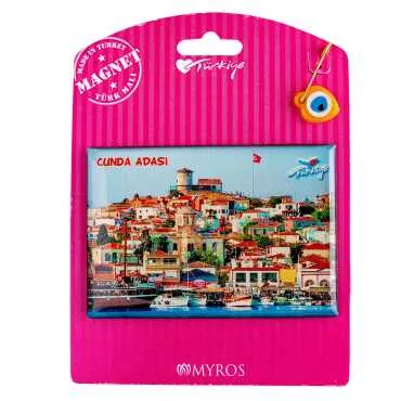Cunda Temalı Myros Kartonetli Magnet - 4