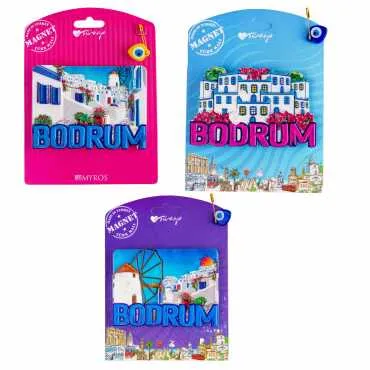 Bodrum Temalı Kartonetli Uv Polyester Magnet - 3