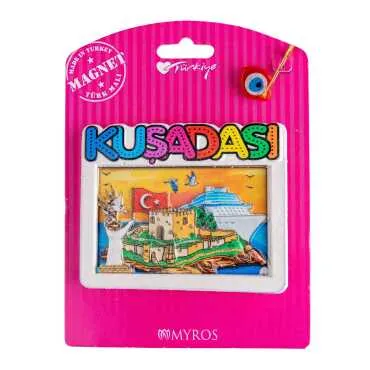 Kuşadası Temalı Kartonetli Uv Polyester Magnet - 5