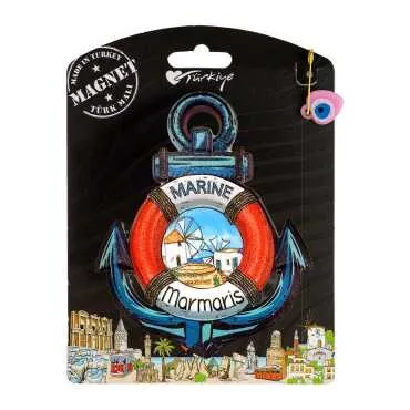 Marmaris Temalı Kartonetli Uv Polyester Magnet - 6