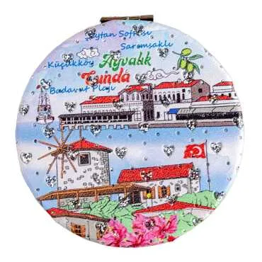 Ayvalık Bölgesi Temalı Myros Yuvarlak Pu Ayna - 4