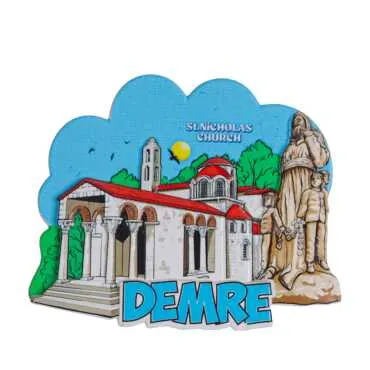 Demre Temalı Myros Yöresel Polyester Magnet - 4