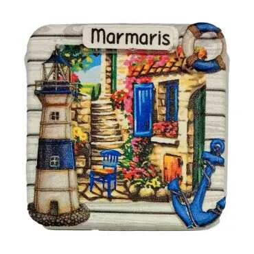Marmaris Temalı Myros Yöresel Polyester Magnet - 4