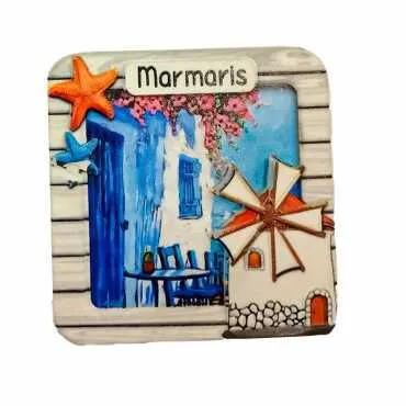Marmaris Temalı Myros Yöresel Polyester Magnet - 6