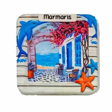 Marmaris Temalı Myros Yöresel Polyester Magnet - 7