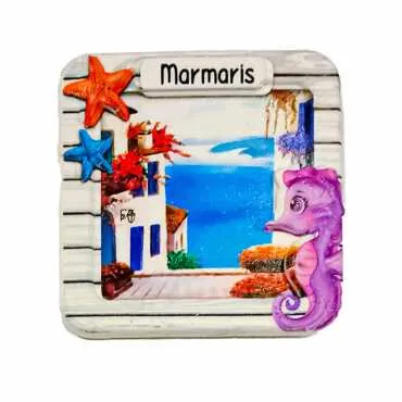 Marmaris Temalı Myros Yöresel Polyester Magnet - 8