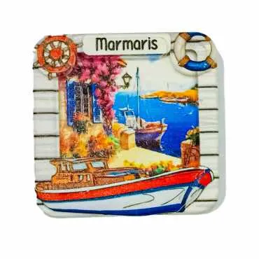 Marmaris Temalı Myros Yöresel Polyester Magnet - 9