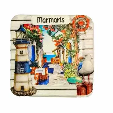 Marmaris Temalı Myros Yöresel Polyester Magnet - 10