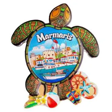 Marmaris Temalı Myros Yöresel Polyester Magnet - 14