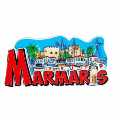 Marmaris Temalı Myros Yöresel Polyester Magnet - 16