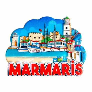 Marmaris Temalı Myros Yöresel Polyester Magnet - 17