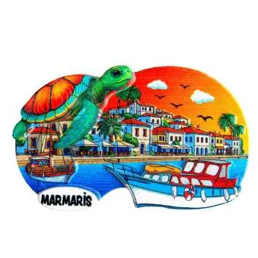 Marmaris Temalı Myros Yöresel Polyester Magnet - 18
