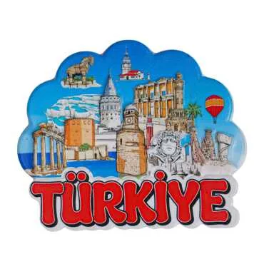 Türkiye Temalı Myros Yöresel Polyester Magnet - 5
