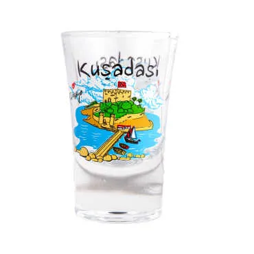 Toptan Kuşadası Temalı Baskılı Shot Bardak 45x70 mm