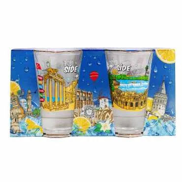 Toptan Side Temalı Shot Bardak 2 Li̇ 