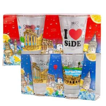 Toptan Side Temalı Shot Bardak 2 Li̇  - 3