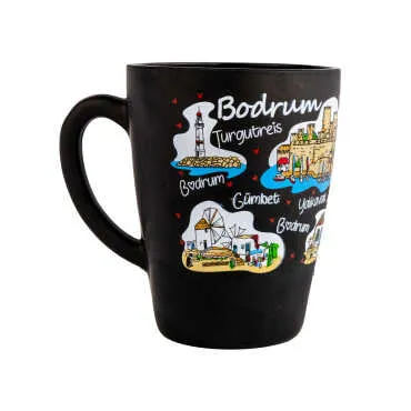 Wholesale Bodrum Themed Oval Glass Mug 27 Cl - 5