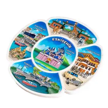 Eskişehir Themed 15 Cm UV Printed Polyester Plate - 6