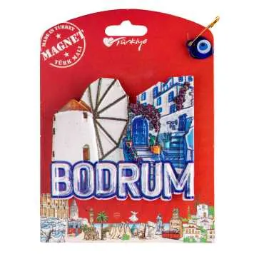 Bodrum Temalı Kartonetli Uv Polyester Magnet