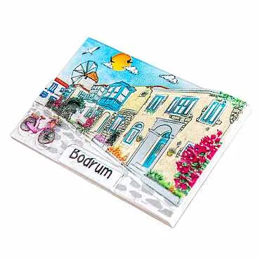 Bodrum Themed Myros Local Polyester Refrigerator Magnet - 21