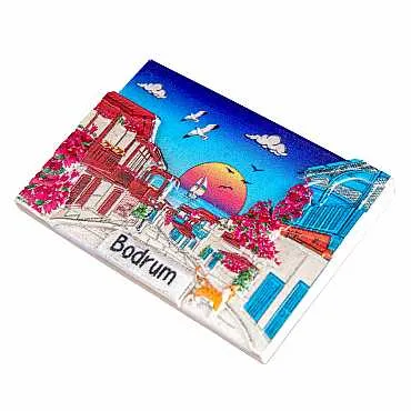 Bodrum Themed Myros Local Polyester Refrigerator Magnet - 22