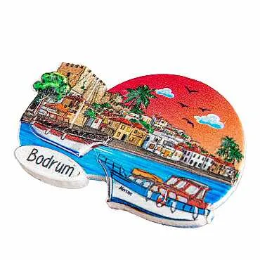 Bodrum Themed Myros Local Polyester Refrigerator Magnet - 23