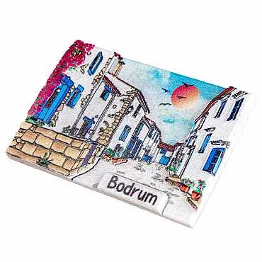 Bodrum Themed Myros Local Polyester Refrigerator Magnet - 26