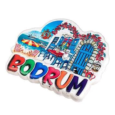 Bodrum Themed Myros Local Polyester Refrigerator Magnet - 29