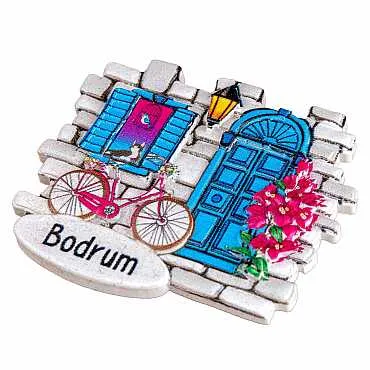 Bodrum Themed Myros Local Polyester Refrigerator Magnet - 36