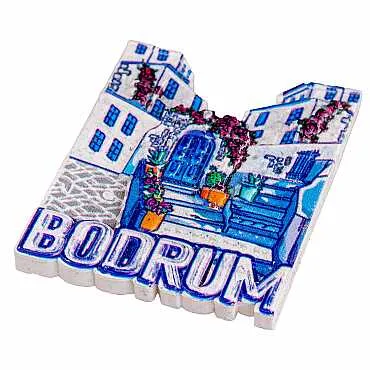 Bodrum Themed Myros Local Polyester Refrigerator Magnet - 41