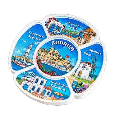 Bodrum Themed Myros Local Polyester Refrigerator Magnet - 44