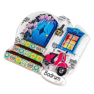Bodrum Themed Myros Local Polyester Refrigerator Magnet - 46