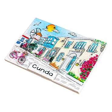 Cunda Themed Myros Local Design Polyester Refrigerator Magnet - 6