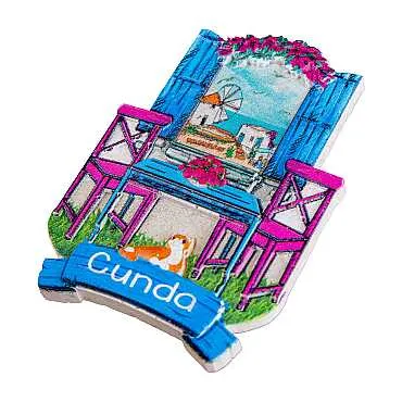 Cunda Themed Myros Local Design Polyester Refrigerator Magnet - 7