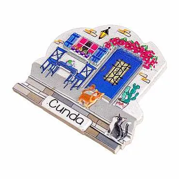 Cunda Themed Myros Local Design Polyester Refrigerator Magnet - 10